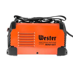 

Инвертор сварочный WESTER MINI 160Т, 6600 Вт, 30-160A, 155 В, ПВ 60%, d=1.6-4 мм, IP 21S