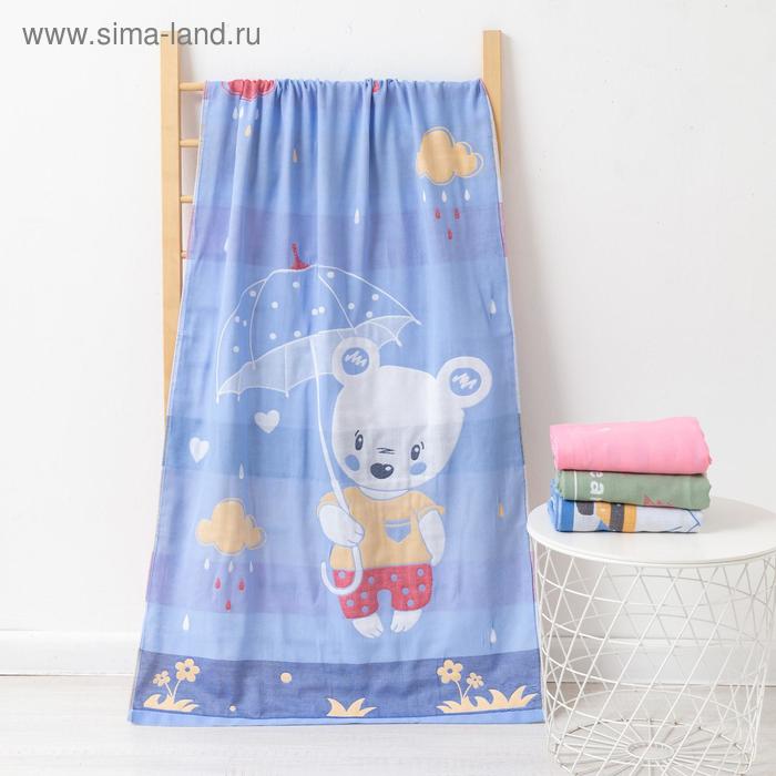 фото Полотенце двухстороннее крошка я «медвежонок» 70х140 см