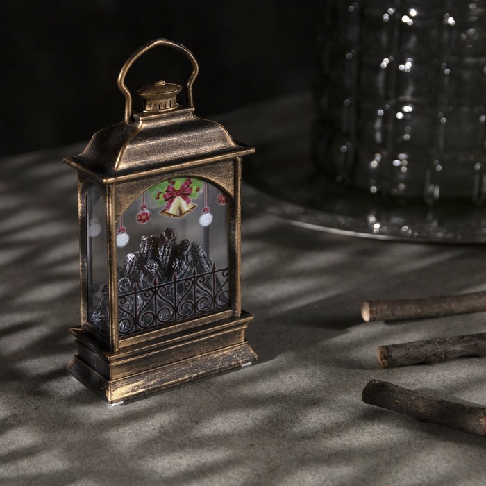 

Светодиодная фигура «Камин с колокольчиками» 7 × 13 × 3.5 см, пластик, батарейки AG13х3, свечение тёплое белое