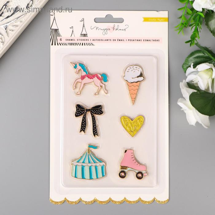 Металлические украшения Crate Paper CAROUSEL 6 шт