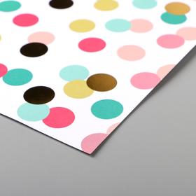 

Бумага с фольгированием DCWV "COLOR DOT FOIL" 30.5х61 см