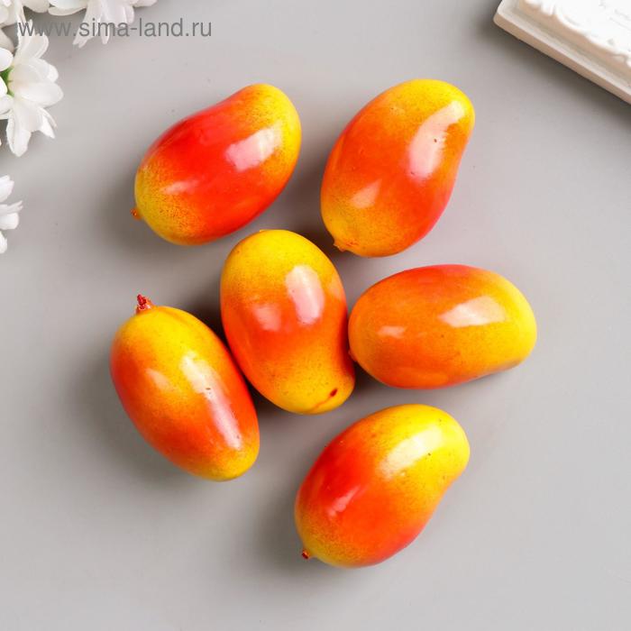 фото Набор декоративных манго 5 см, 6 шт, жёлтый/красный астра