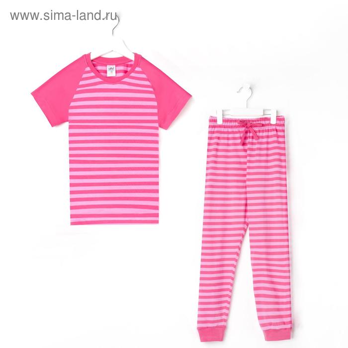 Пижама для девочки, цвет красный, рост 104-110 см