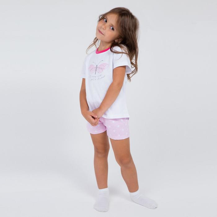 Пижама для девочки, цвет розовый, рост 116-122 см