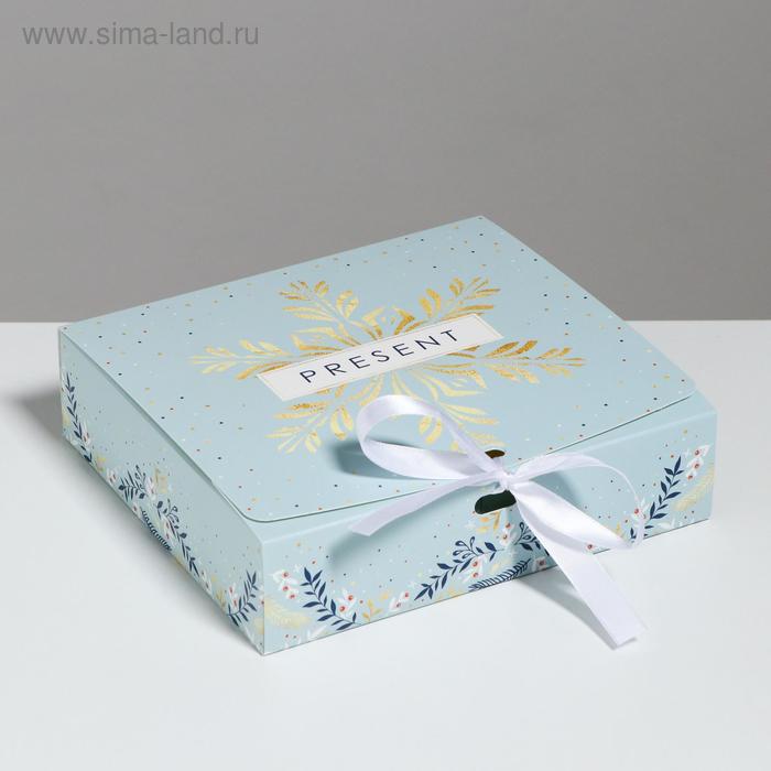 Складная коробка подарочная «Новогодняя», 20 × 18 × 5 см коробка складная двухсторонняя мужская 20 × 18 × 5 см