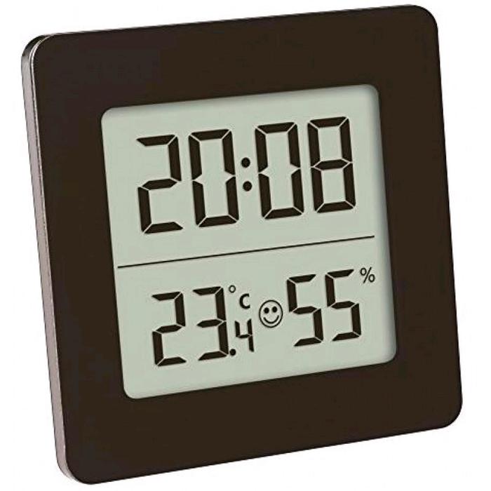 Термогигрометр TFA 30.5038.01, цифровой, комнатный, 1хАА, чёрный