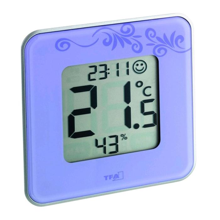 Термогигрометр TFA 30.5021.11, цифровой, комнатный, 1xCR2032, фиолетовый