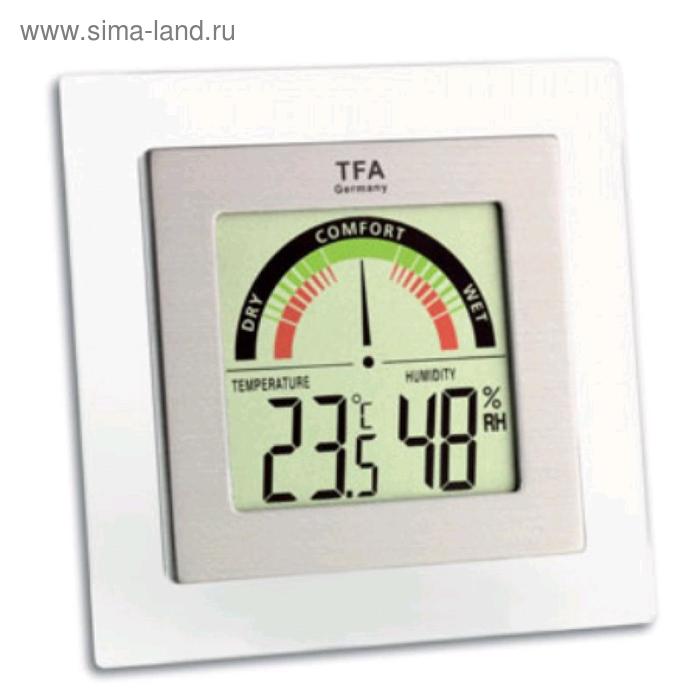 Термогигрометр TFA 30.5023, цифровой, комнатный, 1хААА, белый