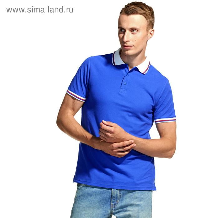 фото Рубашка поло мужская, размер xxl, цвет синий, белый stan