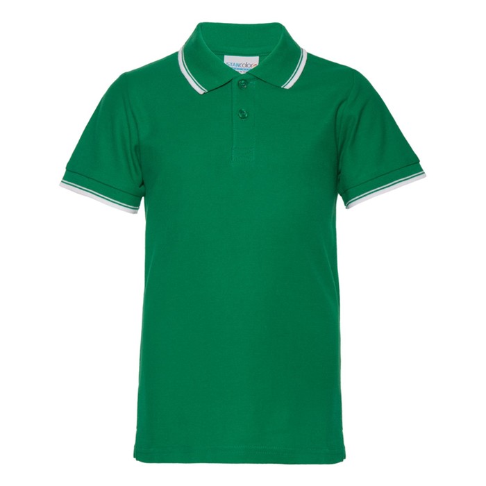Рубашка поло детская, размер 14 лет, цвет зелёный