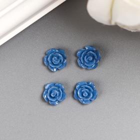 

Кабошон "Роза", синий 10 мм