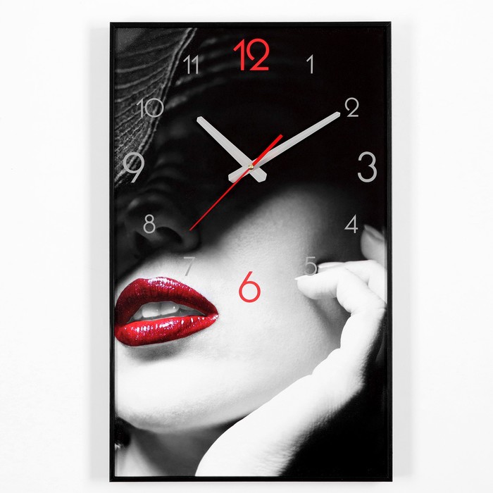 фото Часы-картина настенные, интерьерные "под вуалью", плавный ход, 57 х 35 х 4 см timebox