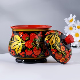 

Сахарница большая, 13,5х17 см, хохлома