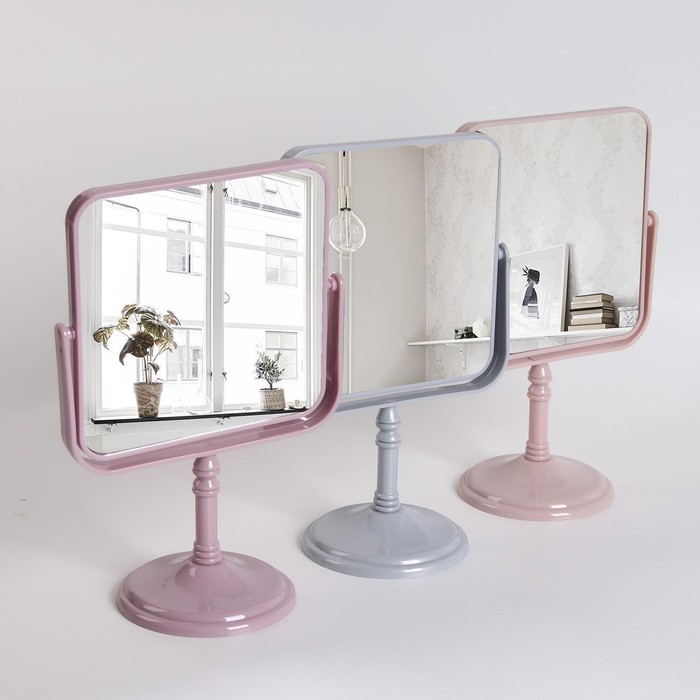 фото Зеркало настольное, двустороннее, зеркальная поверхность 15 × 15 см, цвет микс queen fair