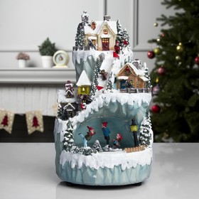 

Светодиодная фигура «Новогодний каток» 14 × 25 × 14 см, полистоун, батарейки ААх3 (не в комплекте), USB, свечение мульти (RGB)