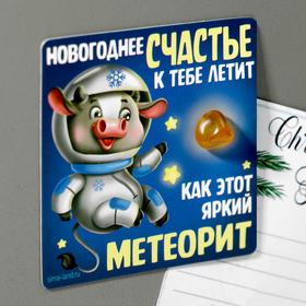 

Магнит с камнем «Яркий метеорит»