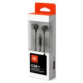 

Наушники JBL C50HI, вакуумные, микрофон, проводные, 1.2м, чёрные