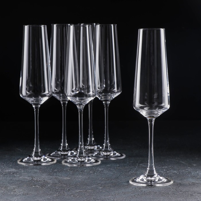 Набор бокалов для шампанского Corvus, 160 мл, 6 шт набор бокалов для шампанского rcr laurus 6 шт 160 мл