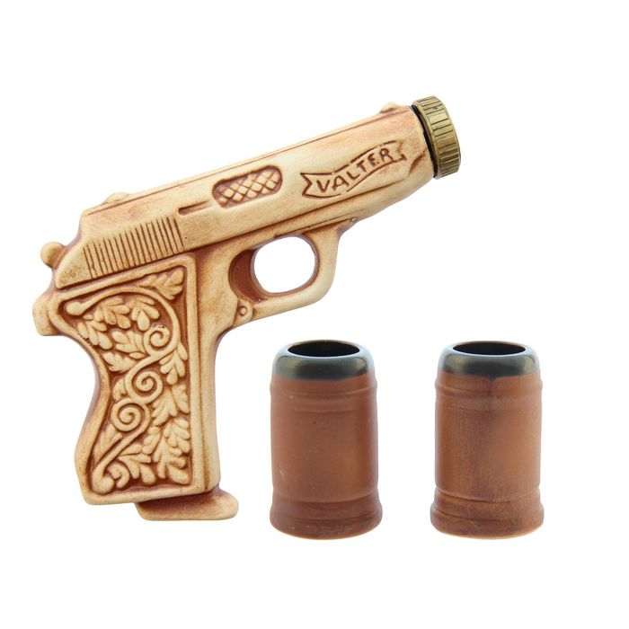 Штоф с рюмками "Вальтер" 3 предмета, шамот, 0,3 л, микс