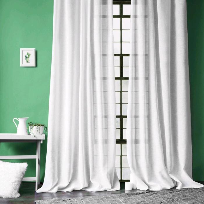 фото Комплект штор «фиджи», размер 200 х 270 см - 2 шт, белый pasionaria