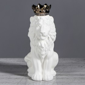 

Копилка "Лев с короной" белая, 25 см