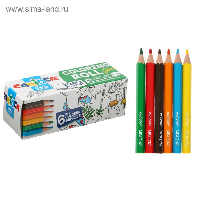 фото Набор д/рисования carioca mini coloring roll jungle, 6 карандашей + 1 раскраска 85 x 10см 42