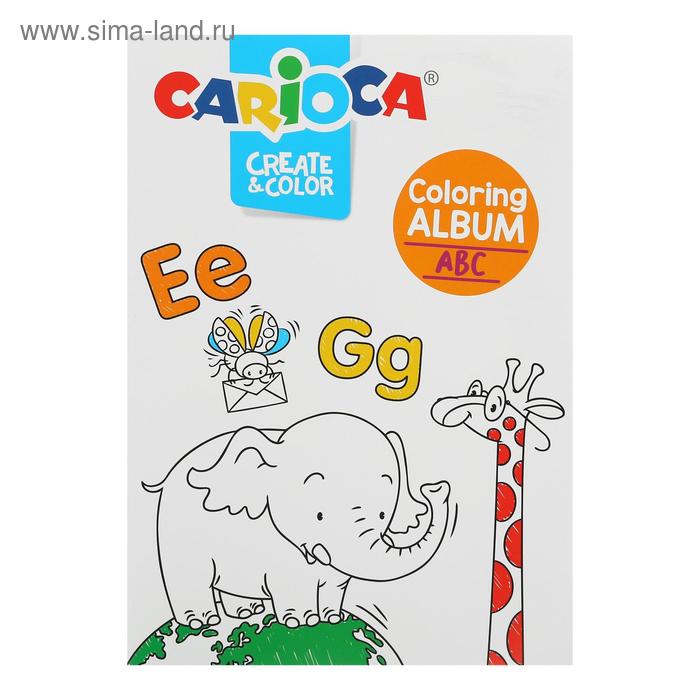 фото Набор д/рисования carioca coloring album abc & numbers, 6 флом + 1 раскр + футляр 42985