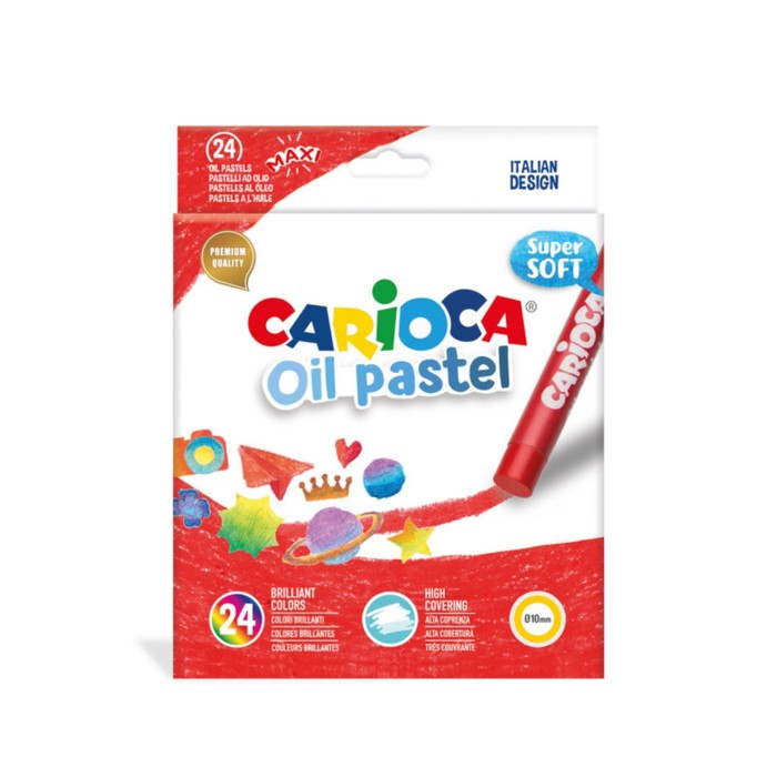 Пастель масляная 24 цвета Carioca Oil Pastel, премиум, картон, европодвес