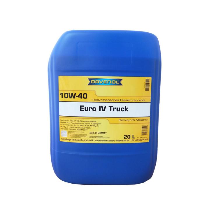 фото Моторное масло ravenol euro iv truck sae 10w-40, 20л