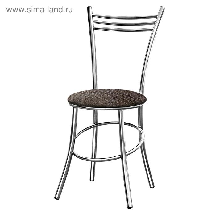 Стул «Увертюра-R», 365 × 440 × 920 мм, хром, цвет кроко браун стул барный увертюра хром цвет кроко браун
