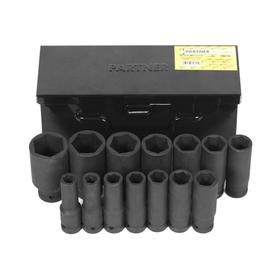 

Набор торцевых головок Partner PA-4141MPB, ударных, глубоких, 1/2", 14 предметов, в кейсе