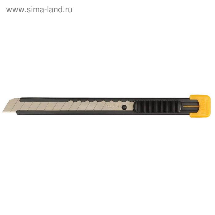 Нож OLFA OL-S, с выдвижным лезвием, металлический корпус, 9 мм