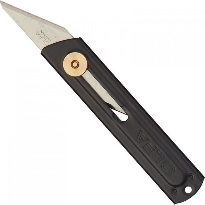 Нож OLFA OL-CK-1, хозяйственный, корпус металл, с выдвижным 2-х сторонним лезвием, 18 мм комплект 5 штук нож olfa 20 мм хозяйственный с выдвижным лезвием из нерж стали ol ck 2