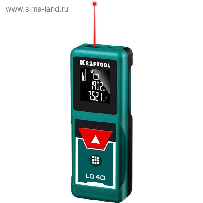 Дальномер лазерный KRAFTOOL 34763, дальность 5см - 40м, точность 1,5 мм цена и фото