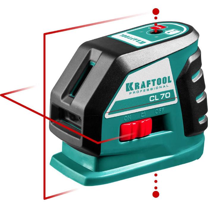 цена Нивелир лазерный KRAFTOOL CL-70, 20м/70м, IP54, ±0.2 мм/м, 4хАА, в коробке