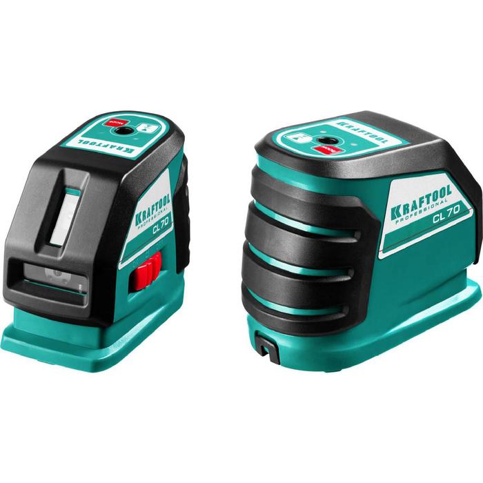 Нивелир лазерный KRAFTOOL CL-70, 20м/70м, IP54, ±0.2 мм/м, 4хАА, в коробке