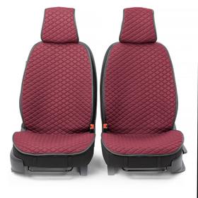 

Накидки на передние сиденья Car Performance, 2 шт, fiberflax (лен), ромб, розовый