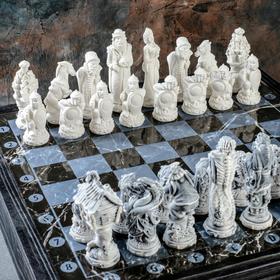Фигуры шахматные 'Русские сказки' комплект 32штх11см, доска Ош