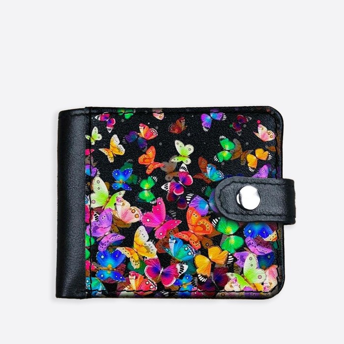 Кошелек комбинированный с обработанными краями 