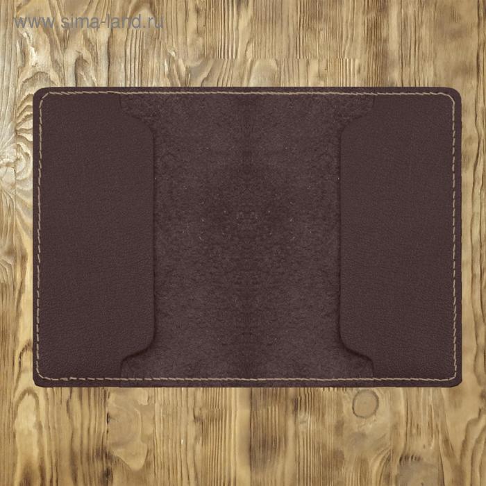 

Обложка на автодокументы сложная, шоколад с бежевой нитью