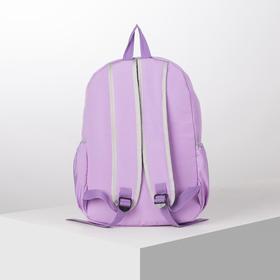 

Рюкзак молодёжный, отдел на молнии, наружный карман, 2 боковых кармана, цвет сиреневый