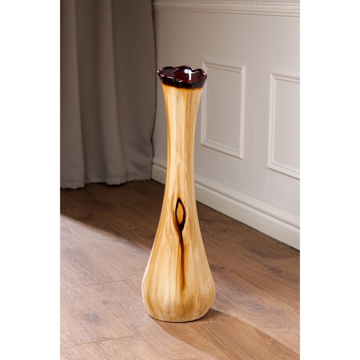 

Ваза керамическая "Лилия", напольная, под дерево, 67 см, авторская работа