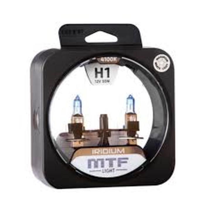 цена Лампа автомобильная MTF H1 12 В, 55 Вт, IRIDIUM 4100K, 2 шт