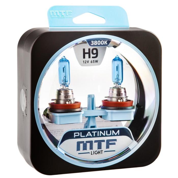 Лампа автомобильная MTF H9 12 В, 65 Вт, Platinum 3800К, 2 шт лампа автомобильная mtf h8 12 в 35 вт iridium 4100k 2 шт