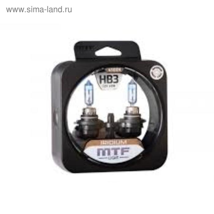 цена Лампа автомобильная MTF HB3 9005 12 В, 65 Вт, IRIDIUM 4100K, 2 шт