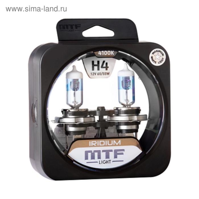 цена Лампа автомобильная MTF HB4 9006 12 В, 55 Вт, IRIDIUM 4100K, 2 шт