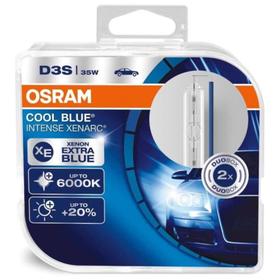 

Лампа ксеноновая Osram D3S Ксенарк Cool Blue Intense +20%, 6000K, 35 Вт, 2 шт, 66340CBI_DuoBox 528