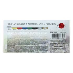 

Краска по стеклу и керамике, набор 8 цветов х 20 мл, ТАИР, в пластиковой коробке