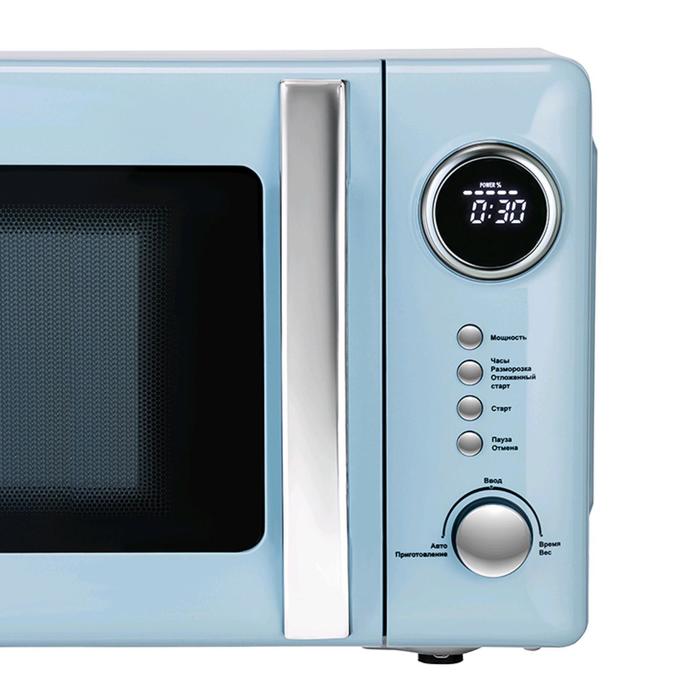 Купить Микроволновая печь Tesler ME-2055 SKY BLUE, 700 Вт, 20 л, 5 программ, таймер, голубая Микроволновая печь Tesler ME-2055 SKY BLUE, 700 Вт, 20 л, 5 программ, таймер, голубая