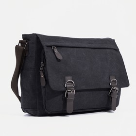 

Сумка мужская на молнии, наружный карман, цвет чёрный